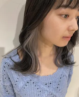 ミディアム カラー scene.池袋所属・scene. haraのヘアスタイル