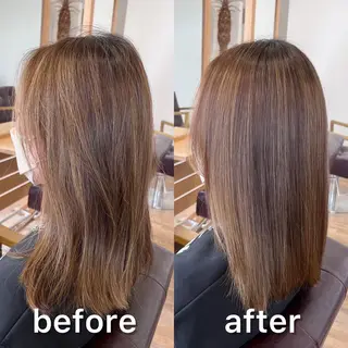 ミディアム パーマ KIZU 髪質改善 オカルト怪談のヘアスタイル