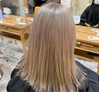 セミロング カラー ブリーチ/アレンジ 天満/chihiroのヘアスタイル