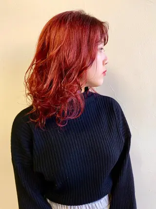 セミロング カラー hair &eye LAWE.店長のヘアスタイル