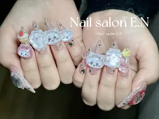 ネイル E.N🦋 長さ出し/持ち込みのネイルデザイン