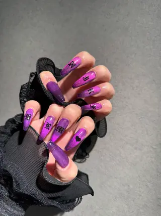 ネイル I-nailロング /ワンホン/キラキラのネイルデザイン