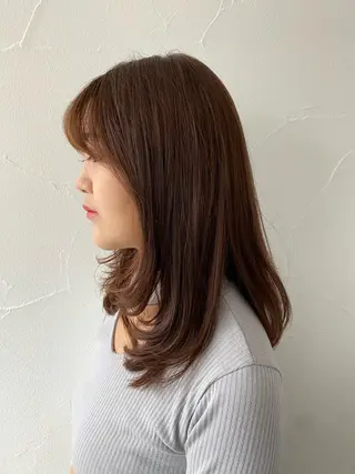 セミロング カラー Ash中目黒店 榊間茜のヘアスタイル