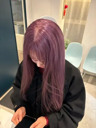 ロング カラー 艶髪ブリーチ/レイヤ ー/竹本幸希のヘアスタイル