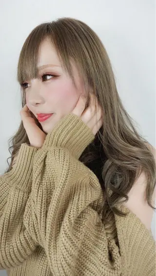 ロング カラー パーマ ヘアアレンジ Shelltie Fiel (シェルティフィエル)所属・次世代シールエクステ 錦糸町 小泉 朋之のヘアスタイル