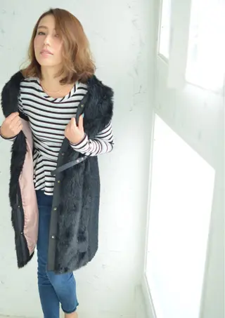 ミディアム カラー 髪質改善/縮毛矯正 /青山　早希🐾のヘアスタイル