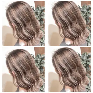 セミロング カラー 💓シールエクステ ルミエールのヘアスタイル