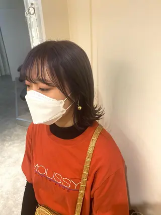 ミディアム カラー ヘアアレンジ ボブ /ニュアンス/ satomi🧸💖のヘアスタイル