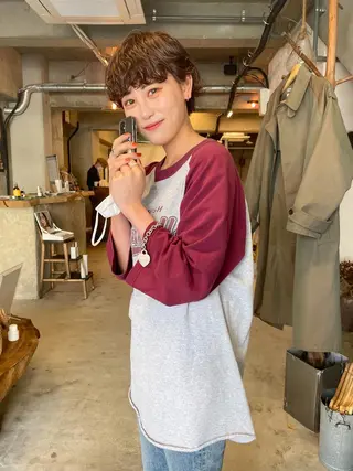 ショート パーマ パーマ/レイヤー 岩山丈一郎のヘアスタイル