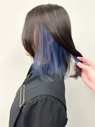 セミロング カラー 小顔ボブ/お悩み解決 /ボブパーマ/とういのヘアスタイル