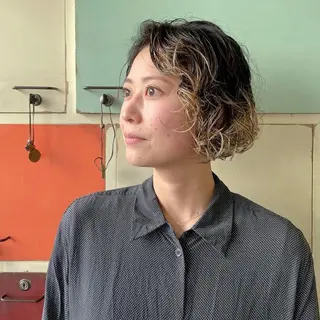 ショート パーマ sourire  西大分所属・Sourire西大分 ☘️いけだ　あおいのヘアスタイル