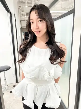 ロング 韓国レイヤーカット 髪質改善▫️水野有真のヘアスタイル