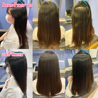 ロング パーマ ブリーチ縮毛矯正/ デサキ ショウヘイのヘアスタイル