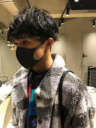 メンズ 🌈圧倒的デザイン パーマ　関和希のヘアスタイル