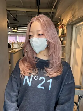 セミロング 心斎橋ヘアカラー 海外ﾚｲﾔｰ/マリナのヘアスタイル