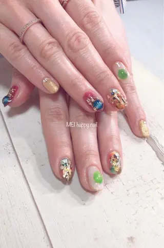 ネイル 北浦和 自爪育成ケアのネイルデザイン