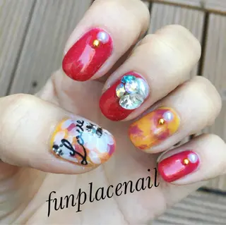 ショート ミディアム セミロング ロング カラー パーマ ヘアアレンジ メンズ キッズ ネイル マツエク・マツパ nail salon＆school felice所属・フェリーチェ瑞江店 新山のネイルデザイン