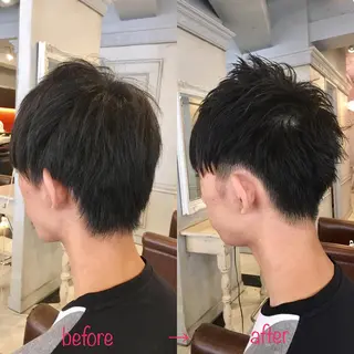 ショート メンズ 縮毛矯正&髪質改善 MAILHAIRのヘアスタイル