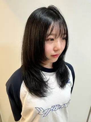 セミロング カラー 札幌パーマ 髪質改善/後藤海音のヘアスタイル