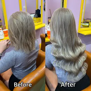 ロング シール+ちび編み込み エクステ梅田🐨のヘアスタイル