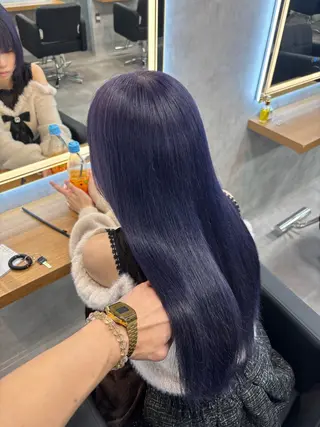 ロング カラー パーマ ヘアアレンジ 透明感ブリーチカラー 🌈TOMOHIROのヘアスタイル