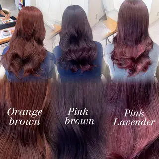 ロング ブリーチなしWカラー 暖色カラー/mayuのヘアスタイル