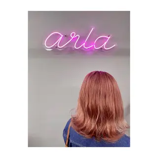 ミディアム カラー ヘアアレンジ 二ヶ月綺麗が続く デザイン/星野六三四のヘアスタイル