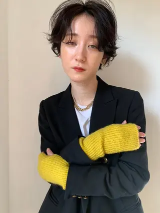 ミディアム カラー パーマ CEINE＋ officialのヘアスタイル