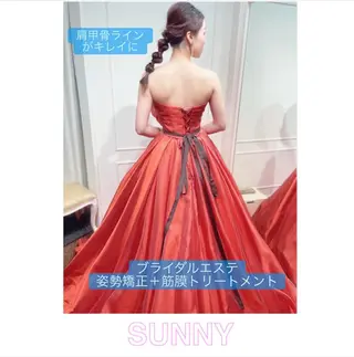 TOTAL BODY CARE SALON SUNNY所属・ブライダルエステ 美容整体・筋膜オイルのエステ・リラクイメージ