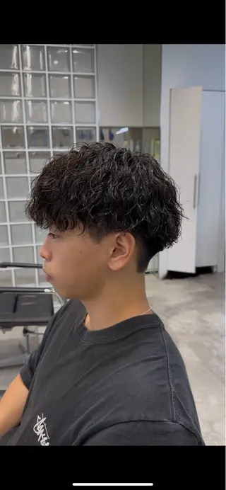 ショート パーマ メンズ fifth park 六反穂 龍介のヘアスタイル