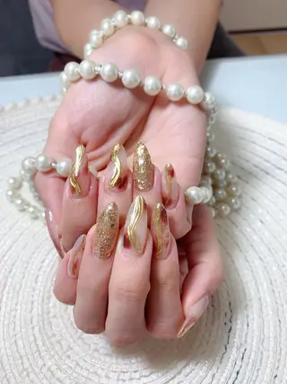 ネイル ネイルサロンAiri 長さ出し·シンプルのネイルデザイン