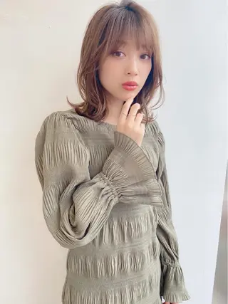 ミディアム 鎌倉 彩のヘアスタイル