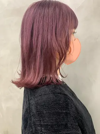 ミディアム カラー suu所属・🐝 hachi🐝のヘアスタイル