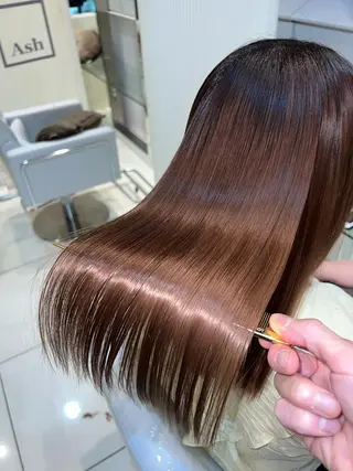 ロング 縮毛矯正/髪質改善 /ブリーチ/東陽町✨のヘアスタイル