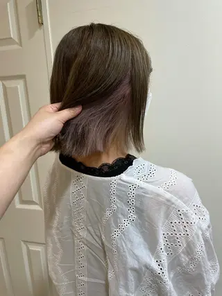 ミディアム カラー MIOベージュカラー 柔らかいカラーのヘアスタイル