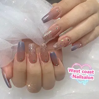 ネイル リボン、ガーリー パーツ放題専門店のネイルデザイン