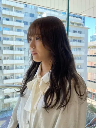 ロング カラー レイヤーボブ/ 艶カラー/サナ🌼のヘアスタイル