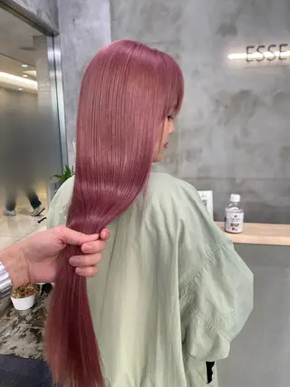 ロング カラー ハイライト、レイヤー カット/西梅田/中西のヘアスタイル