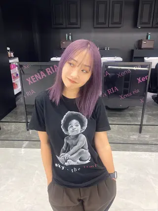 カラー ririka /ブリーチカラーのヘアスタイル