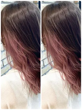 セミロング カラー 🌟透明感カラー 🌟松岡勇輝のヘアスタイル