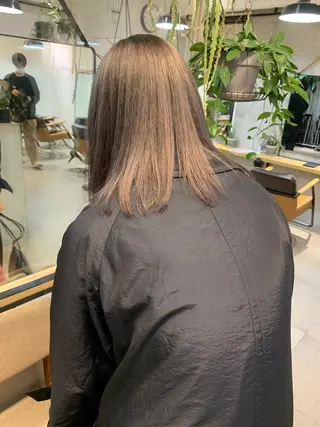 セミロング 小顔レイヤー×コンパ クトボブ/林隆平のヘアスタイル