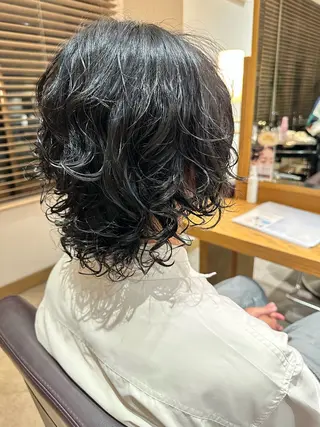ミディアム 横山 美由紀のヘアスタイル