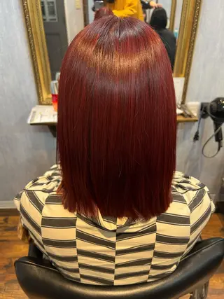 セミロング ホッチ・美髪矯正✂︎ 髪質改善tr✂︎のヘアスタイル