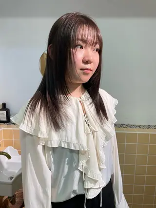 セミロング カラー sakura🌸 レイヤー/韓国ヘアのヘアスタイル