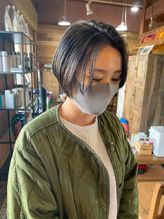 ショート カラー ちばた/レイヤー 似合わせ/大阪中津のヘアスタイル