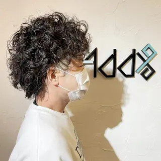 ショート カラー パーマ メンズ ヘアアレンジ Add9 柳田健登のヘアスタイル