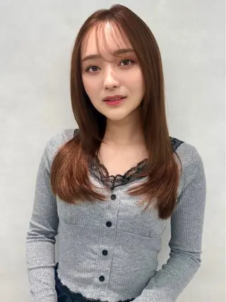 ロング 🇰🇷韓国レイヤー 艶カラー／田川佑紀のヘアスタイル