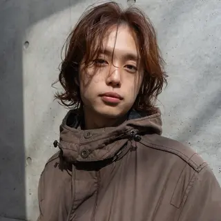 ミディアム パーマ メンズ ニュアンスデザイン/ SHOUTOのヘアスタイル