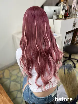 ミディアム エクステ・髪質改善・ ブリーチ・吉田大介のヘアスタイル