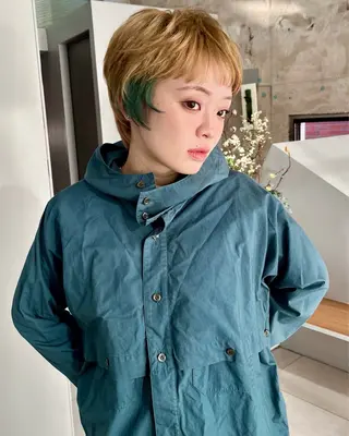 ショート カラー benji 学芸大学所属・似合わせパーマ 🌱ショート/緒方椋のヘアスタイル